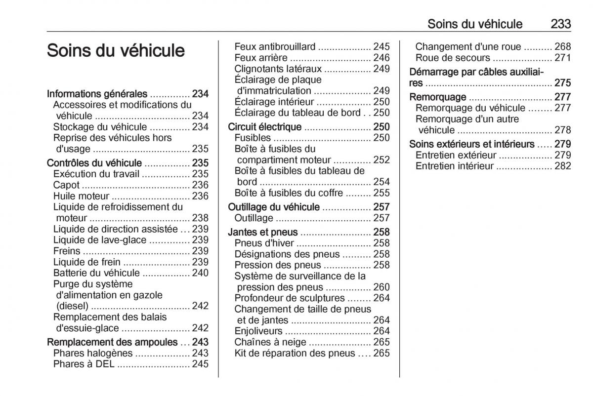 manual  Opel Zafira C FL manuel du proprietaire / page 235