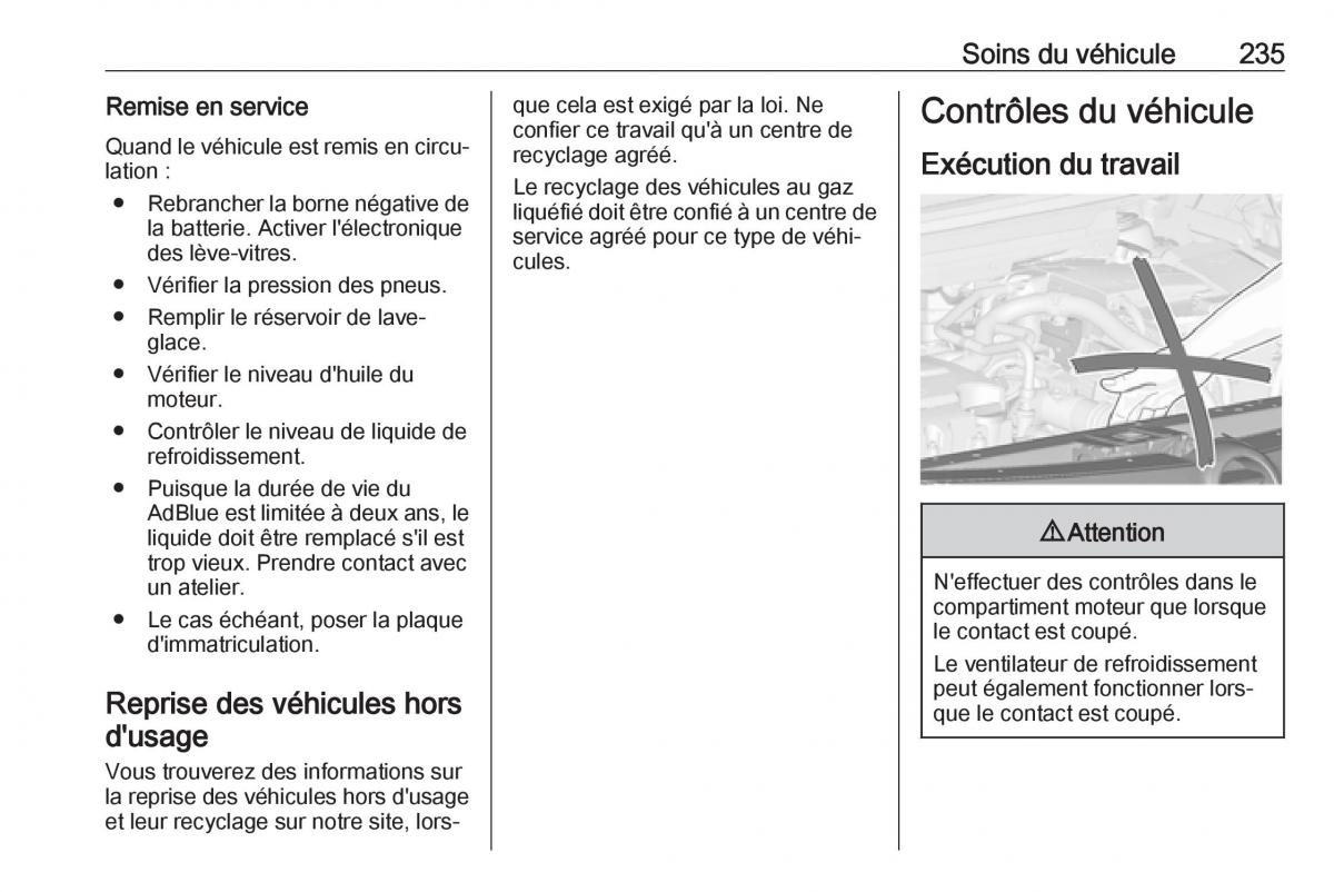 manual  Opel Zafira C FL manuel du proprietaire / page 237