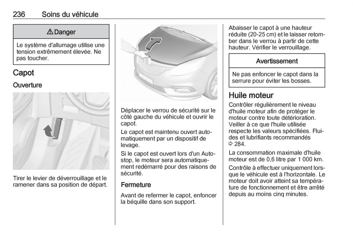 manual  Opel Zafira C FL manuel du proprietaire / page 238