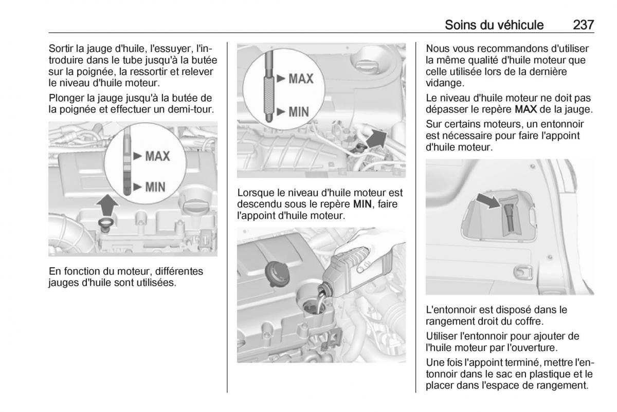 manual  Opel Zafira C FL manuel du proprietaire / page 239