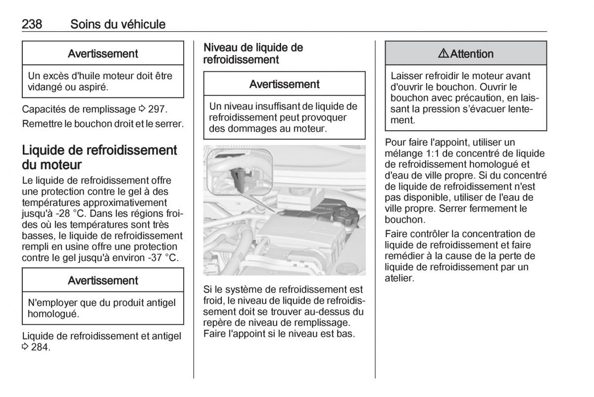 manual  Opel Zafira C FL manuel du proprietaire / page 240