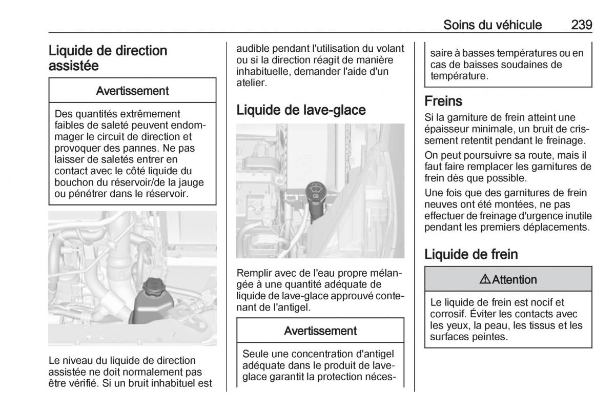 manual  Opel Zafira C FL manuel du proprietaire / page 241