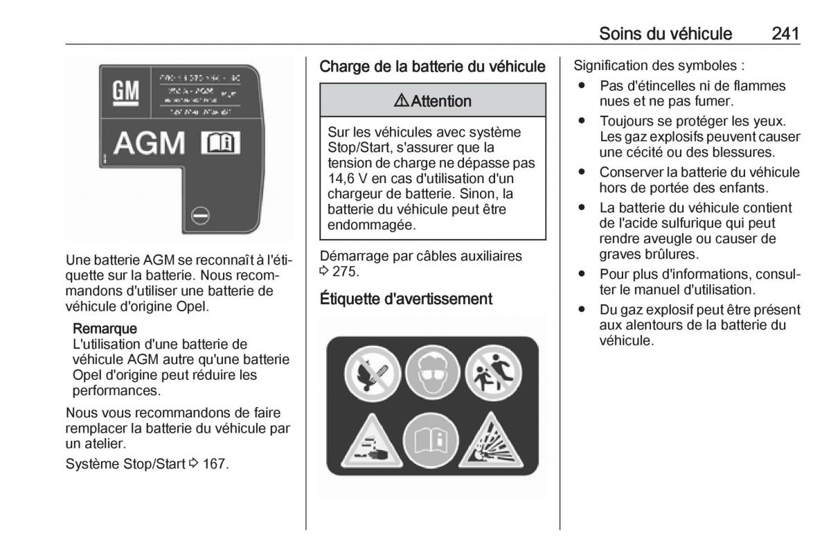 manual  Opel Zafira C FL manuel du proprietaire / page 243