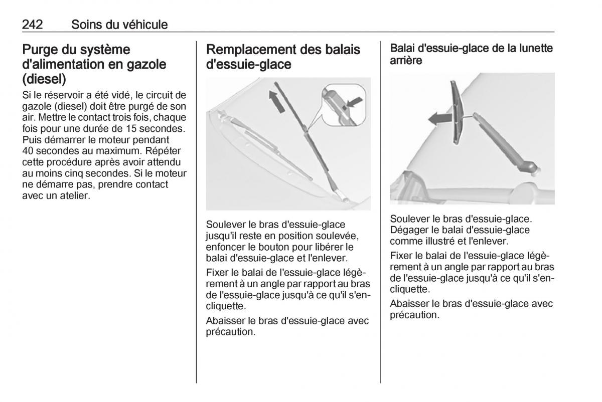 manual  Opel Zafira C FL manuel du proprietaire / page 244