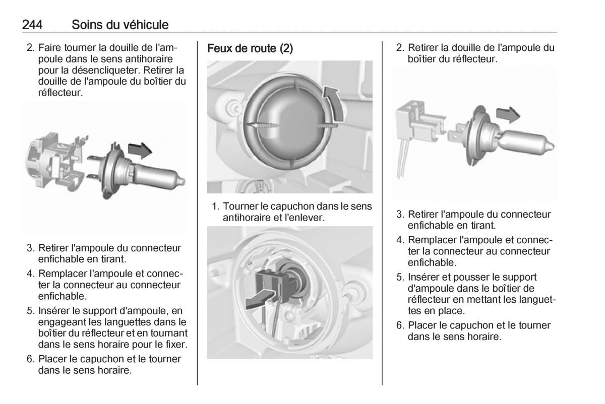 manual  Opel Zafira C FL manuel du proprietaire / page 246