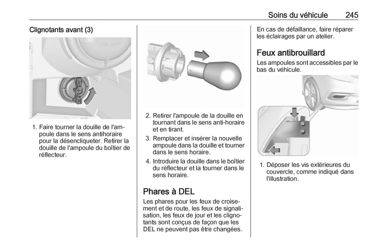 manual  Opel Zafira C FL manuel du proprietaire / page 247