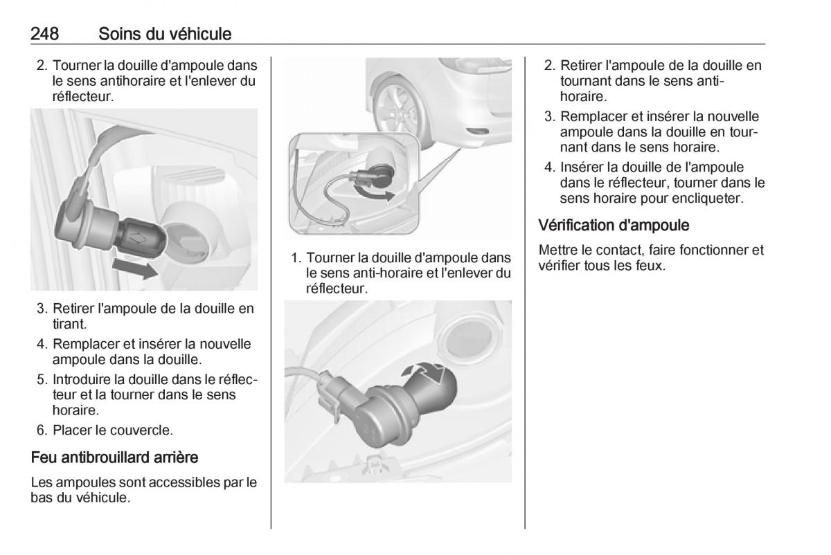 manual  Opel Zafira C FL manuel du proprietaire / page 250