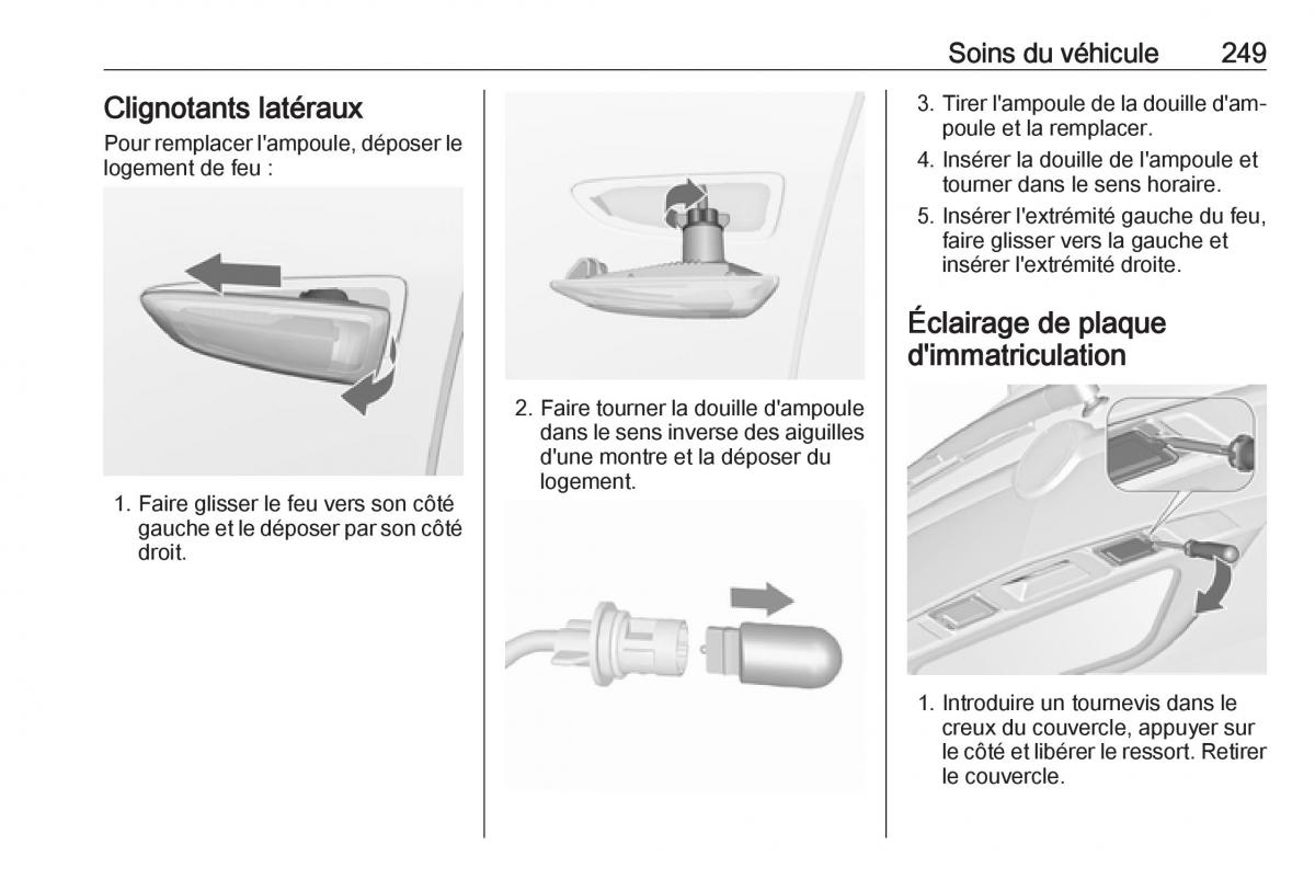 manual  Opel Zafira C FL manuel du proprietaire / page 251