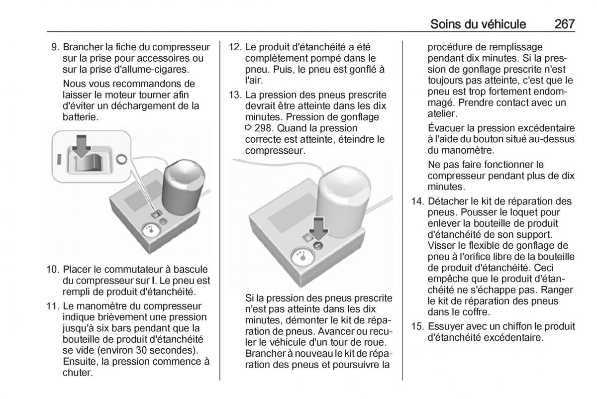 manual  Opel Zafira C FL manuel du proprietaire / page 269