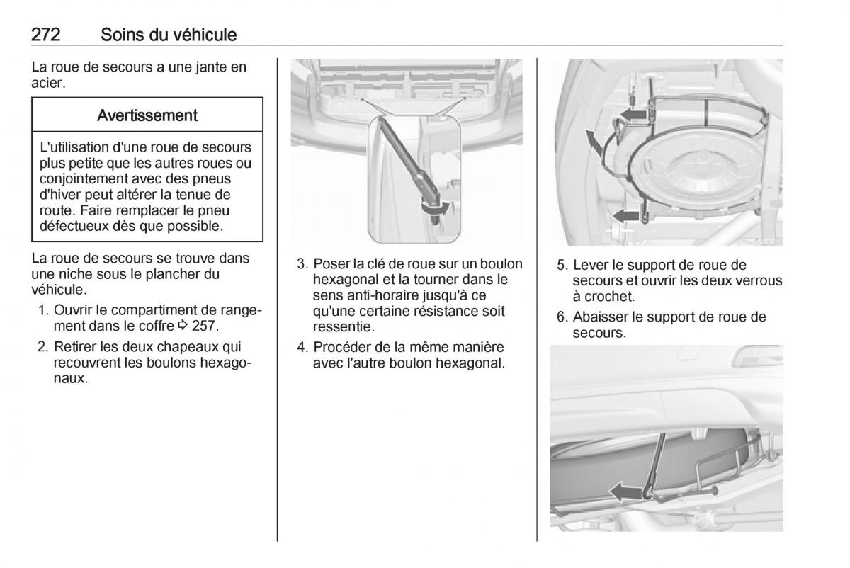 manual  Opel Zafira C FL manuel du proprietaire / page 274