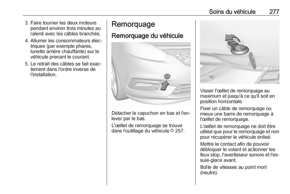 manual  Opel Zafira C FL manuel du proprietaire / page 279