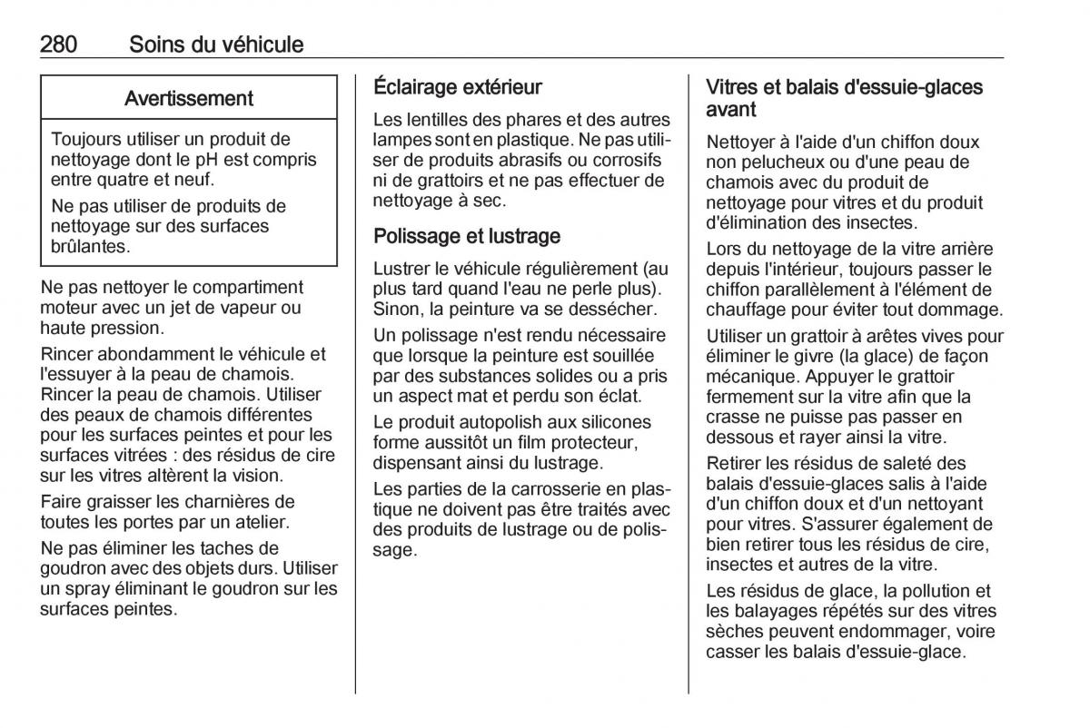 manual  Opel Zafira C FL manuel du proprietaire / page 282