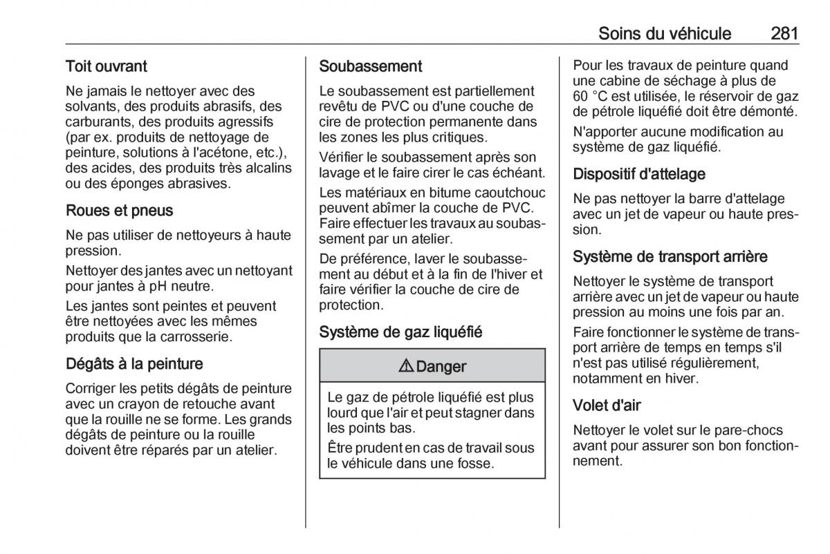 manual  Opel Zafira C FL manuel du proprietaire / page 283