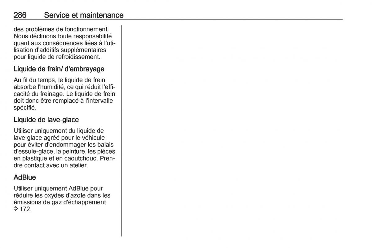 manual  Opel Zafira C FL manuel du proprietaire / page 288