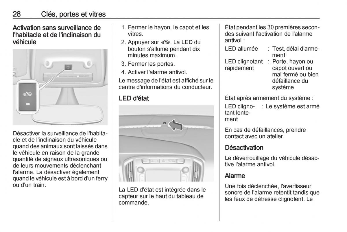 manual  Opel Zafira C FL manuel du proprietaire / page 30