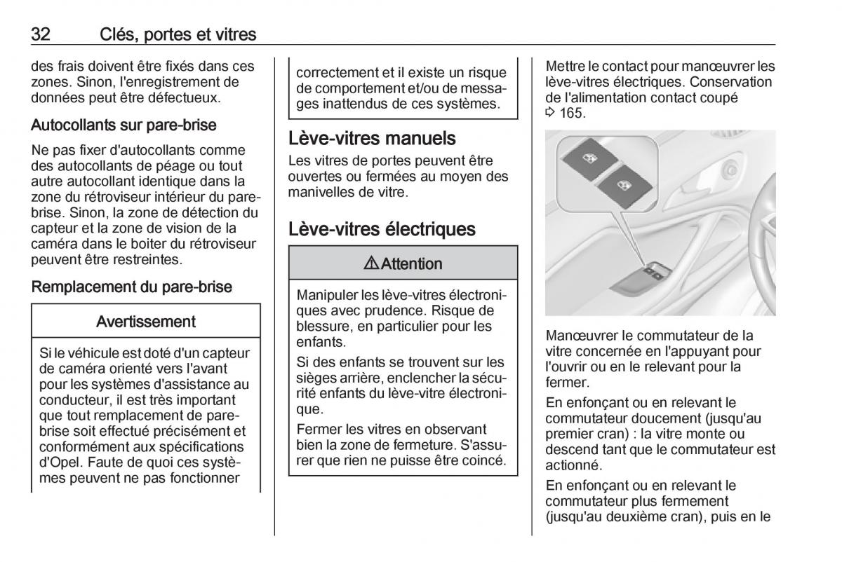 Opel Zafira C FL manuel du proprietaire / page 34