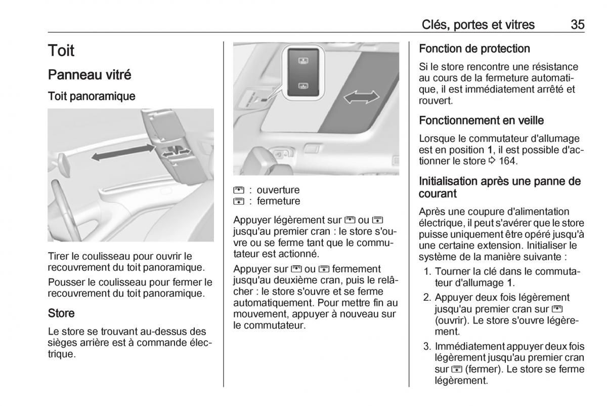 Opel Zafira C FL manuel du proprietaire / page 37