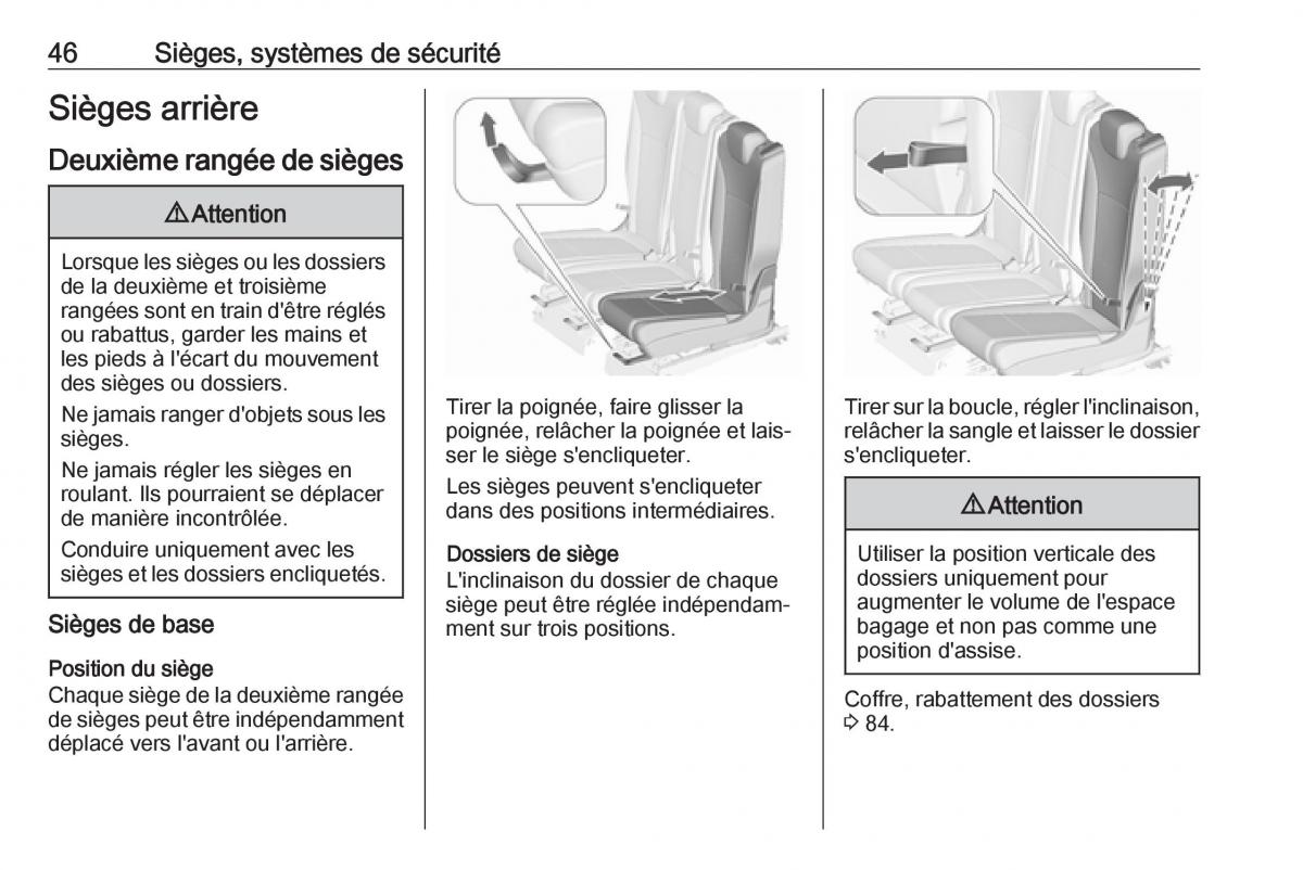 manual  Opel Zafira C FL manuel du proprietaire / page 48