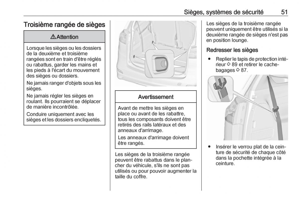 manual  Opel Zafira C FL manuel du proprietaire / page 53