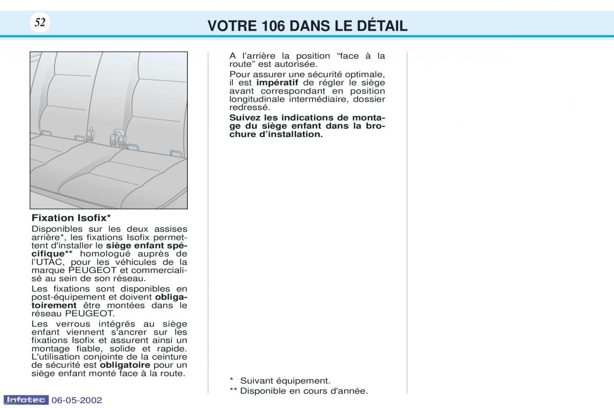 Peugeot 106 manuel du proprietaire / page 59