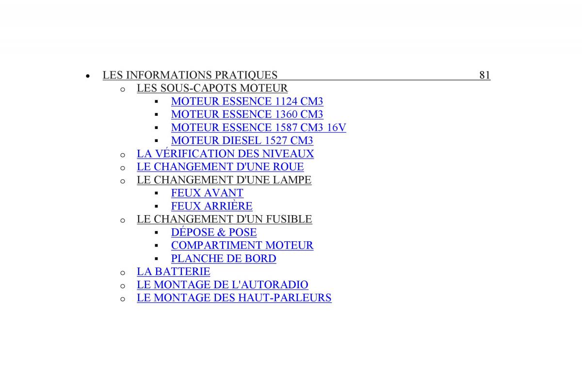 Peugeot 106 manuel du proprietaire / page 7