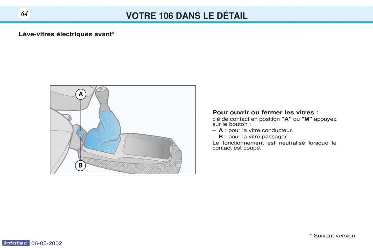 Peugeot 106 manuel du proprietaire / page 71