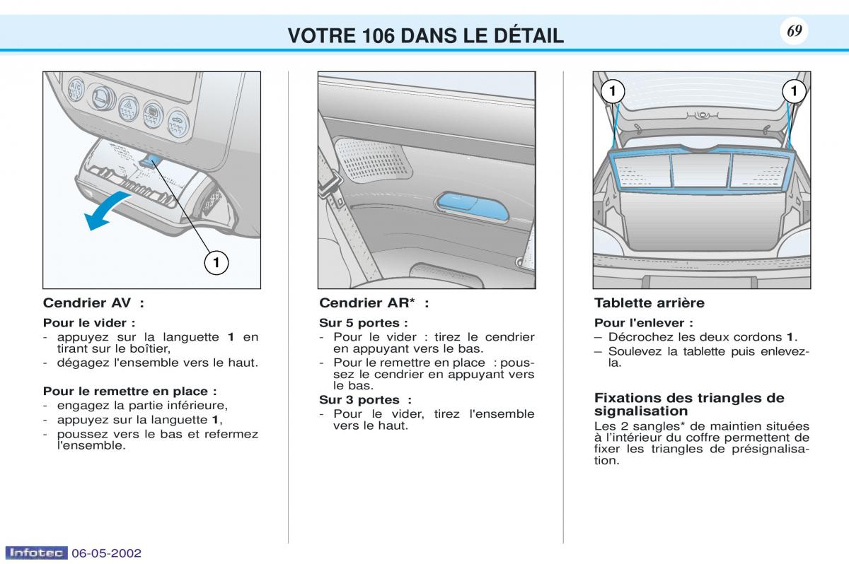 Peugeot 106 manuel du proprietaire / page 76