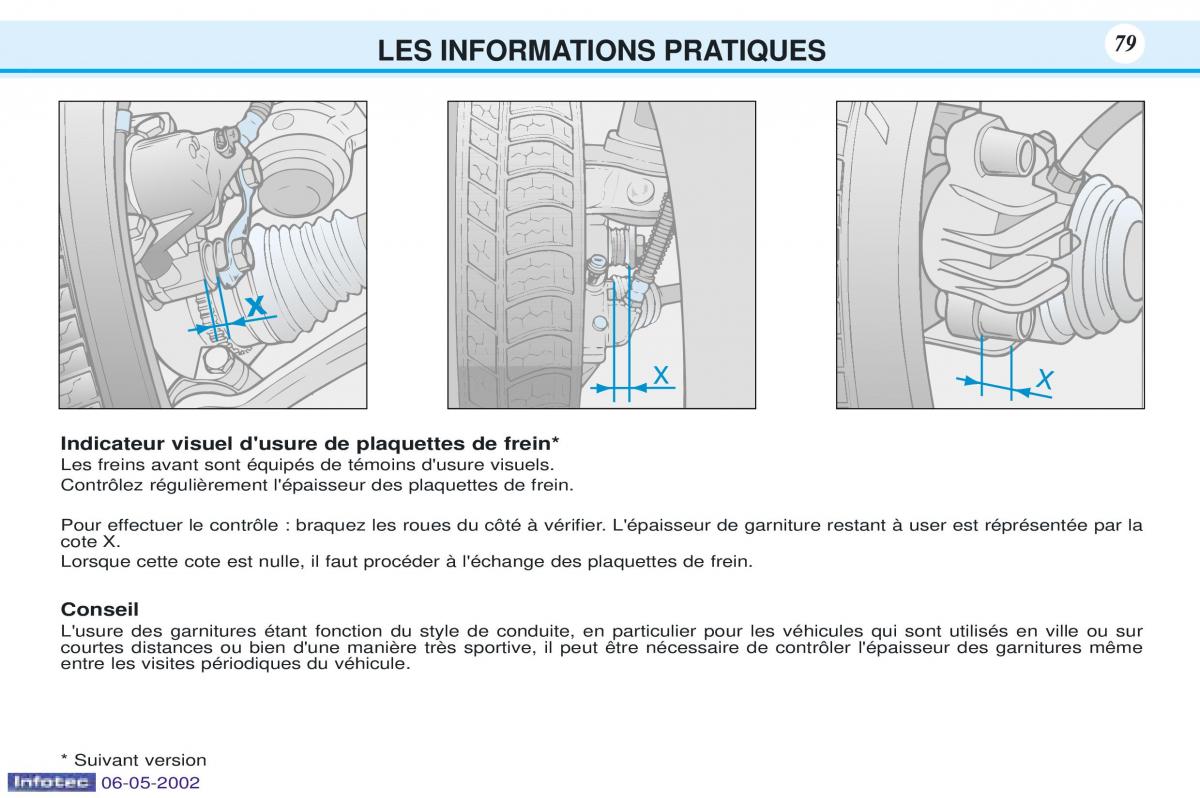 Peugeot 106 manuel du proprietaire / page 86