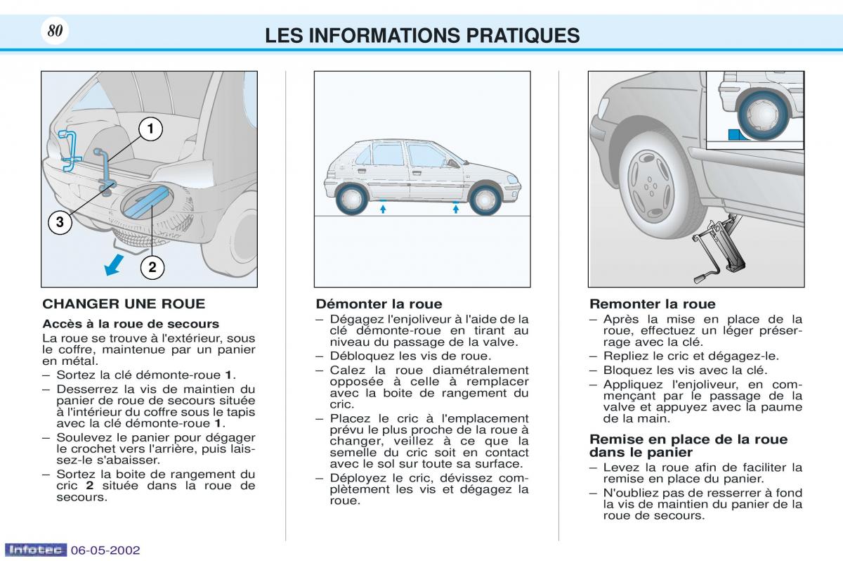 Peugeot 106 manuel du proprietaire / page 87