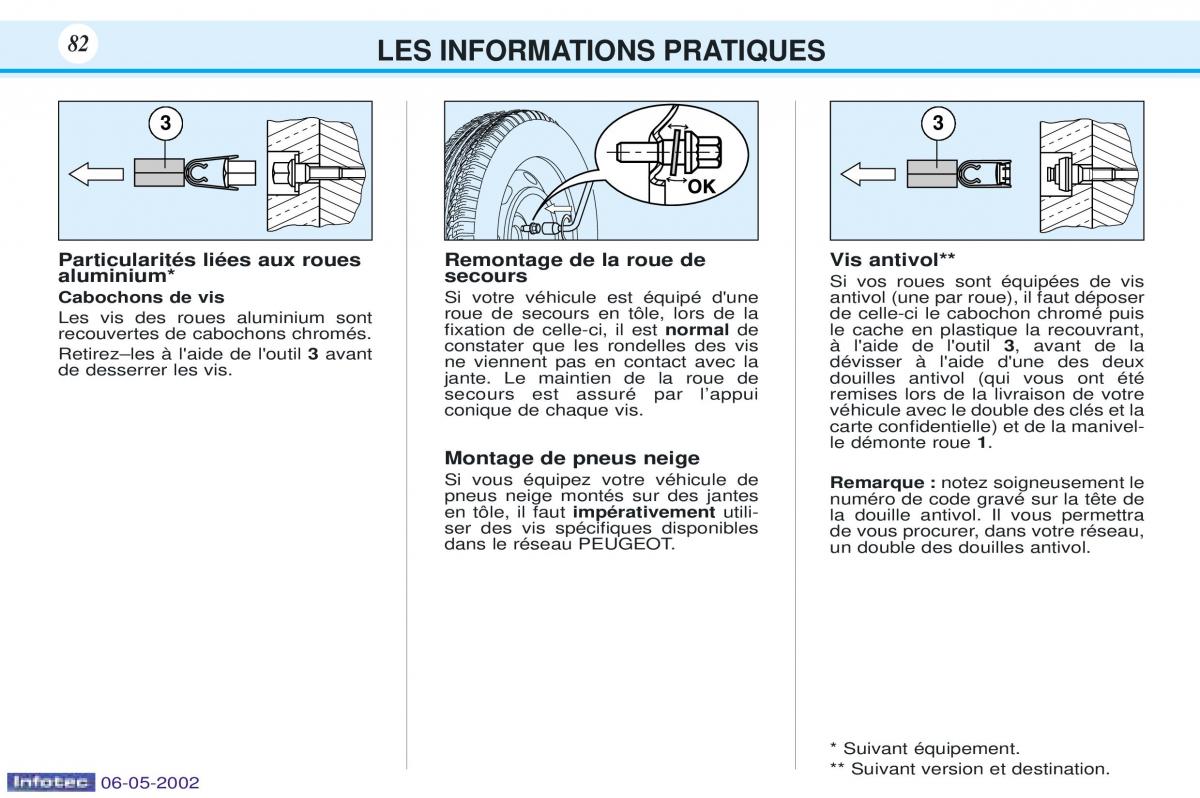 Peugeot 106 manuel du proprietaire / page 89