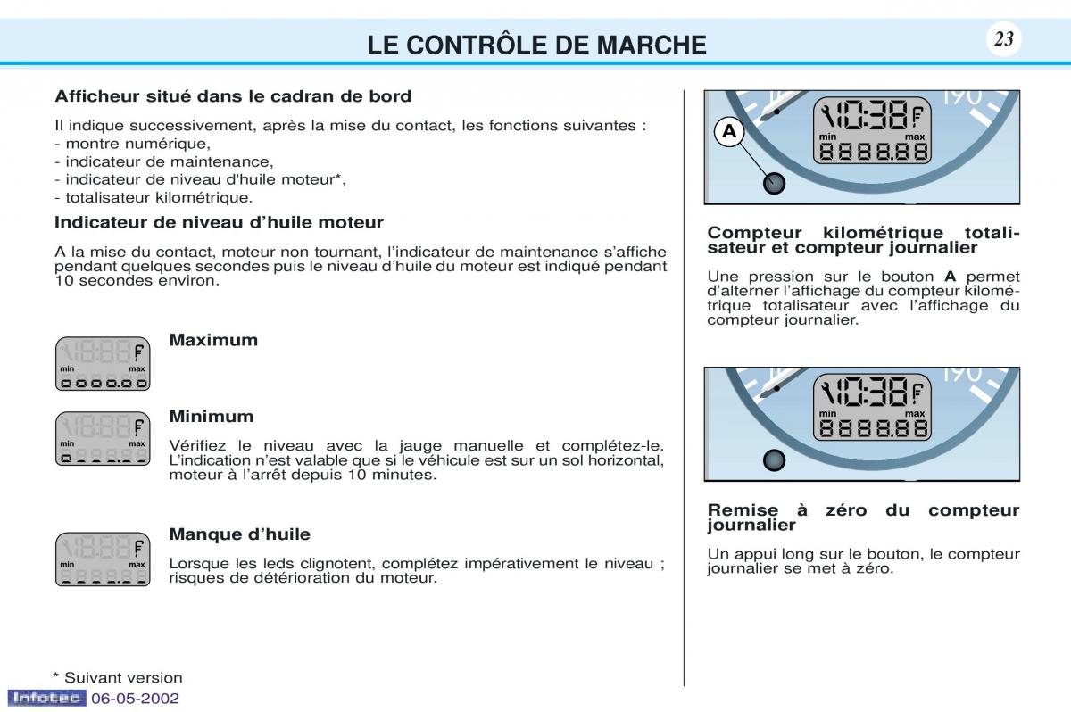 Peugeot 106 manuel du proprietaire / page 30