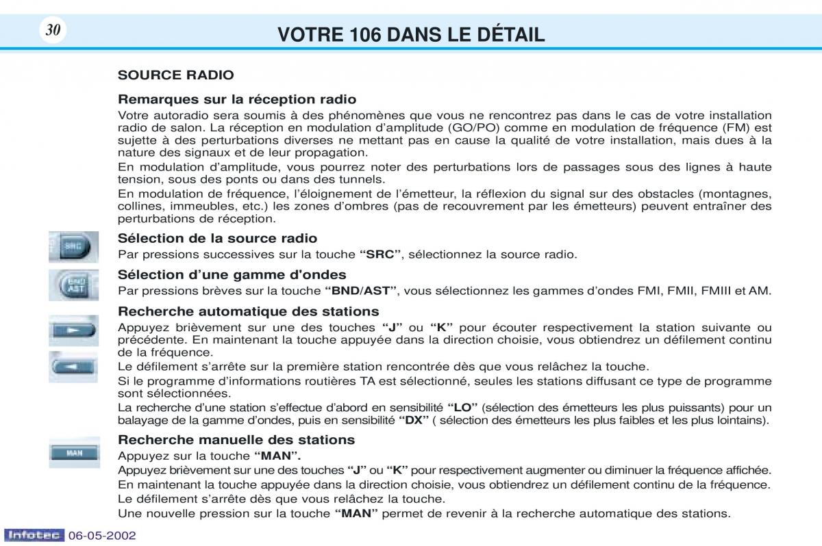 Peugeot 106 manuel du proprietaire / page 37