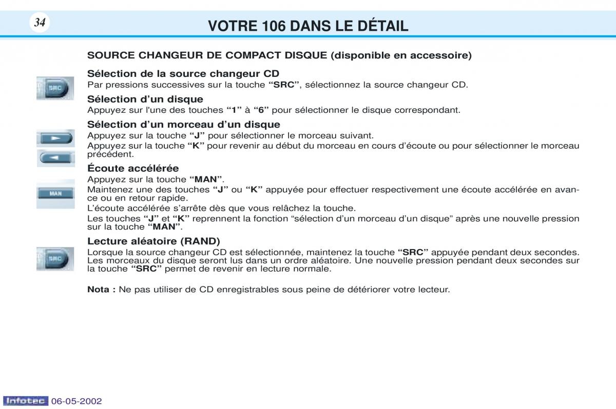 Peugeot 106 manuel du proprietaire / page 41