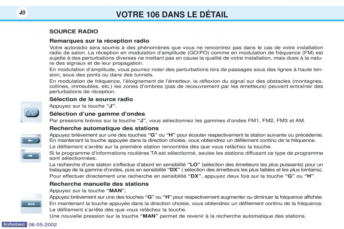 Peugeot 106 manuel du proprietaire / page 47