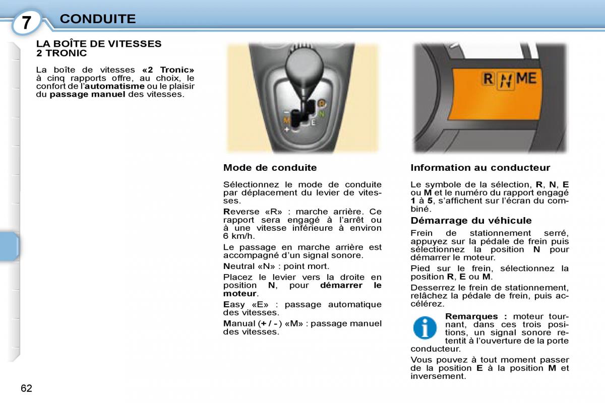 Peugeot 107 manuel du proprietaire / page 60