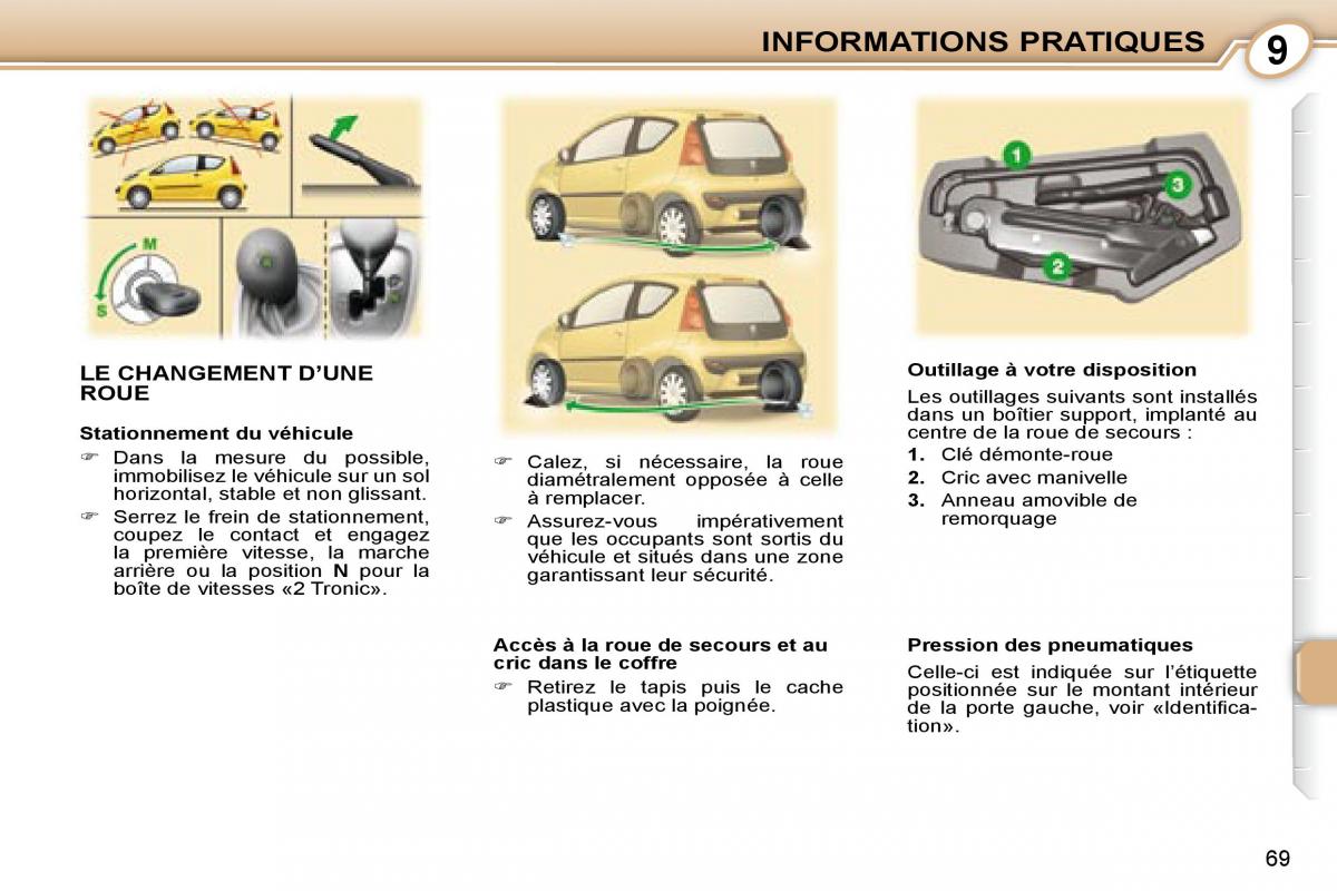 Peugeot 107 manuel du proprietaire / page 66