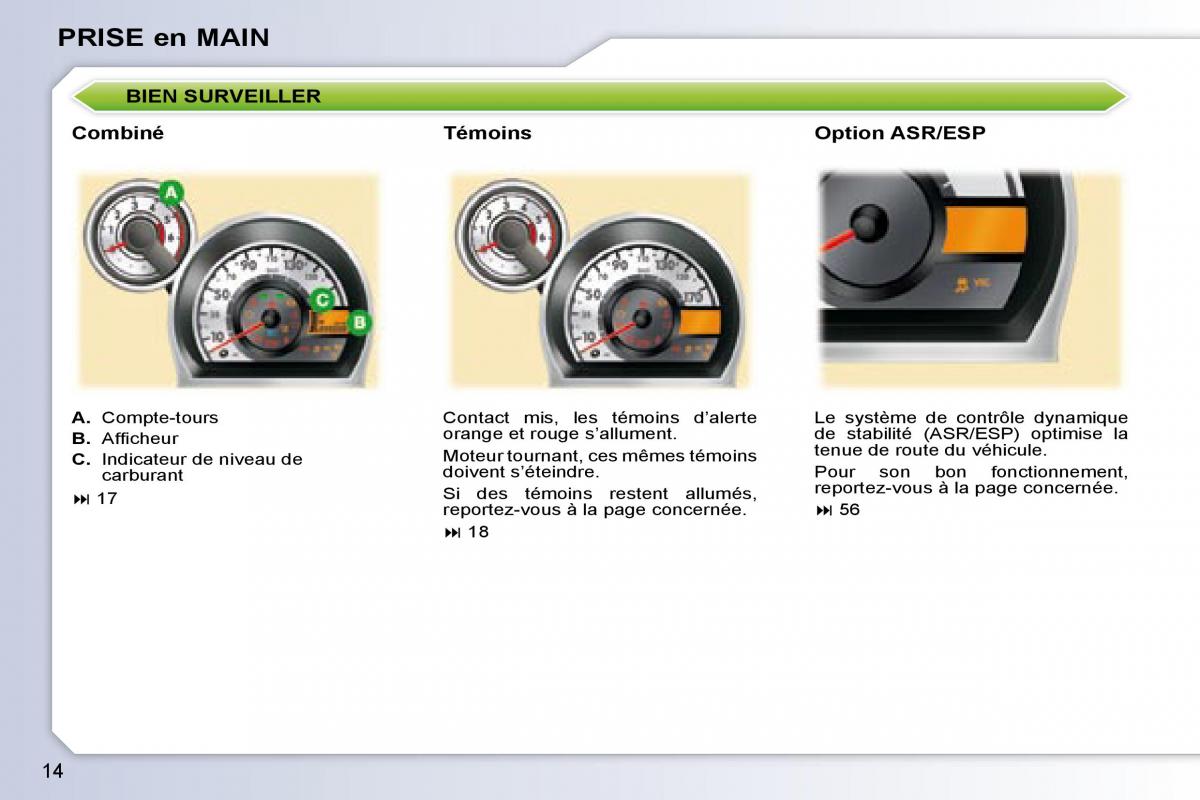 Peugeot 107 manuel du proprietaire / page 12