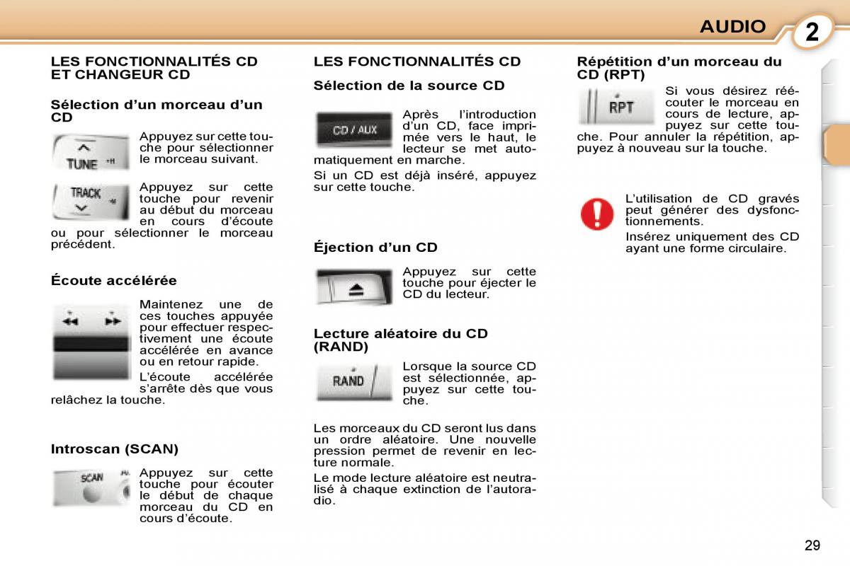 Peugeot 107 manuel du proprietaire / page 27