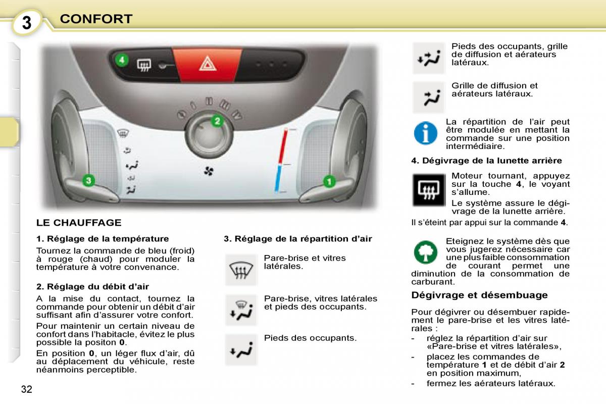 Peugeot 107 manuel du proprietaire / page 30