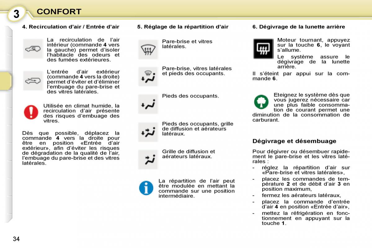 Peugeot 107 manuel du proprietaire / page 32