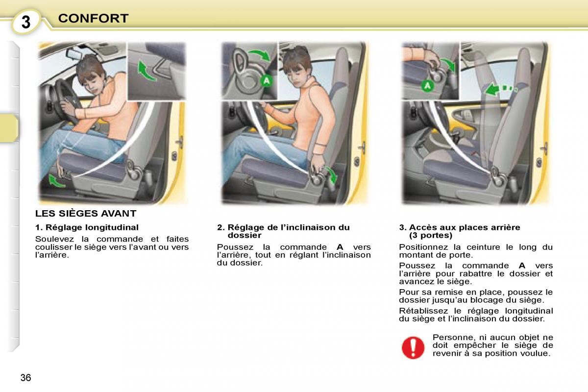 Peugeot 107 manuel du proprietaire / page 34