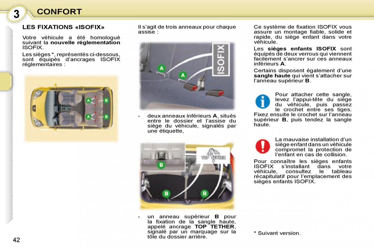 Peugeot 107 manuel du proprietaire / page 40