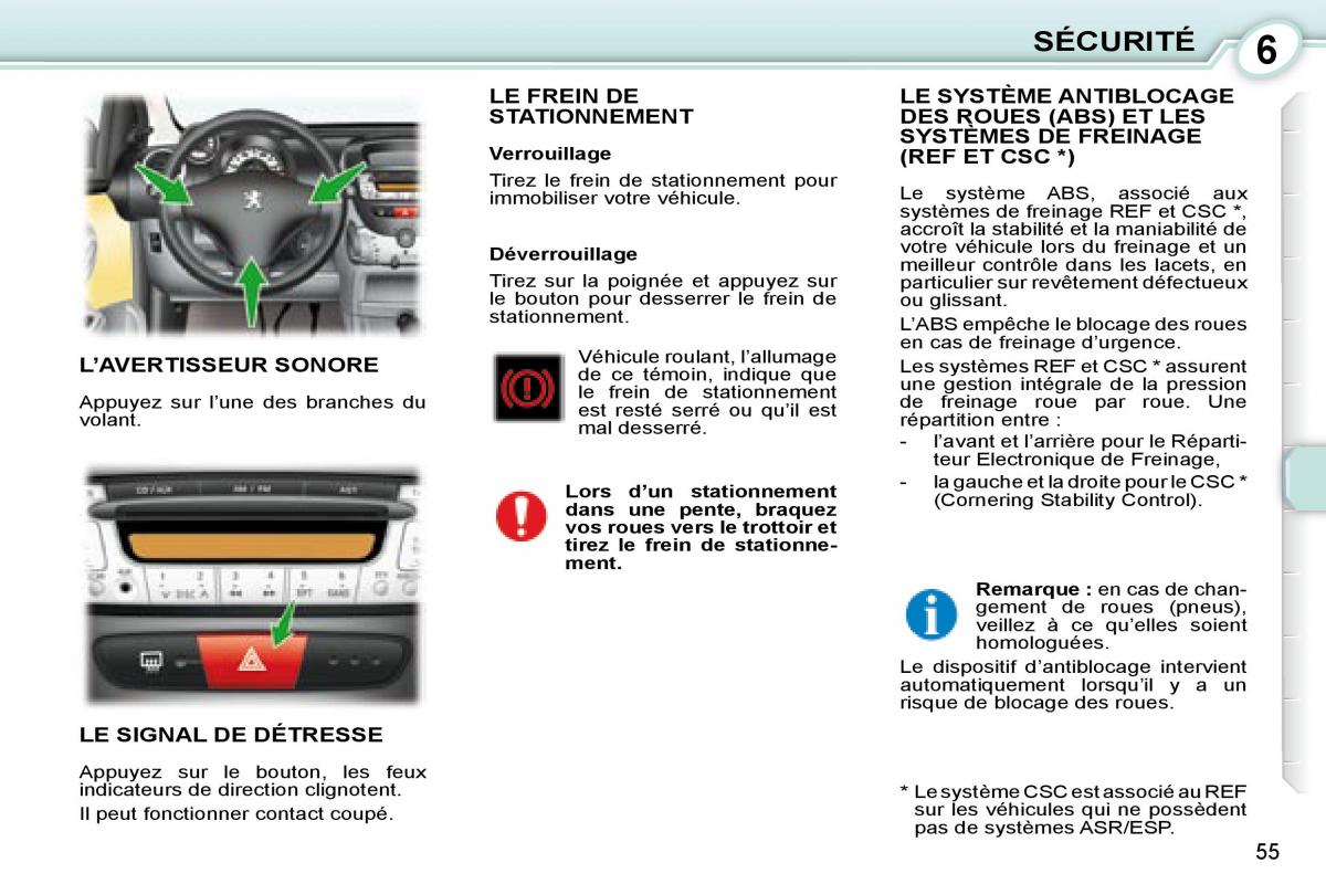 Peugeot 107 manuel du proprietaire / page 53