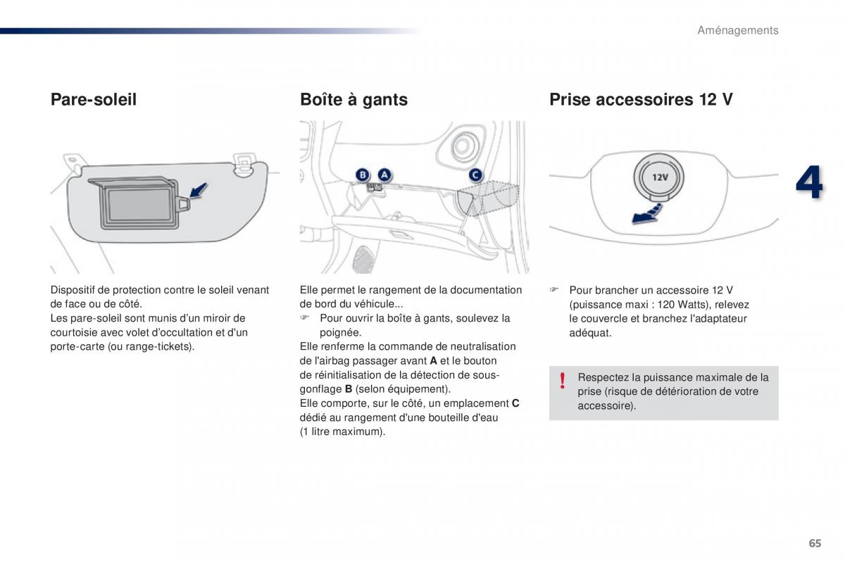 Peugeot 108 manuel du proprietaire / page 67