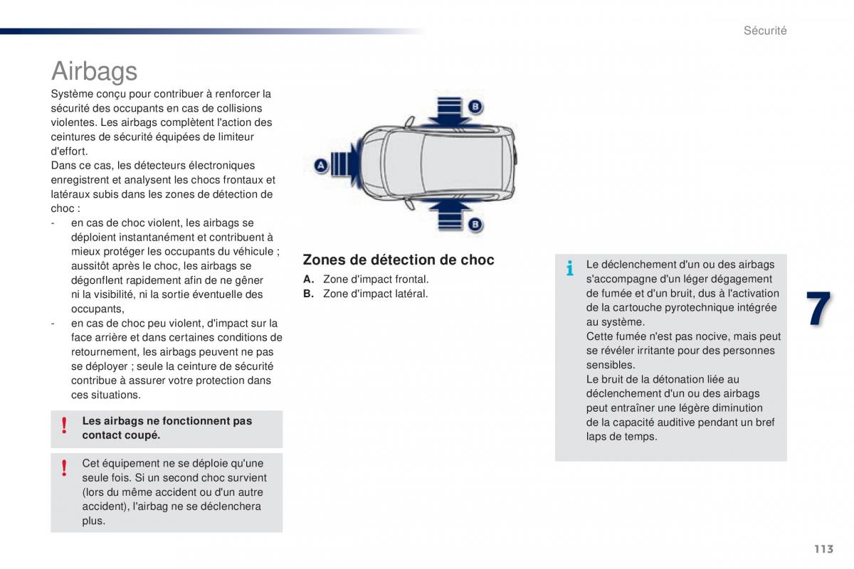 Peugeot 108 manuel du proprietaire / page 115