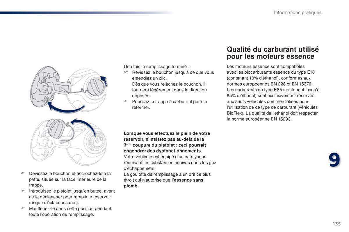 Peugeot 108 manuel du proprietaire / page 137