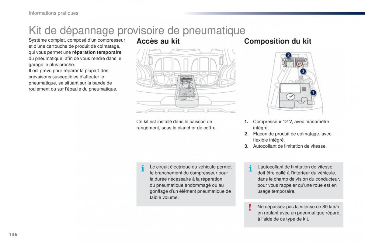 Peugeot 108 manuel du proprietaire / page 138