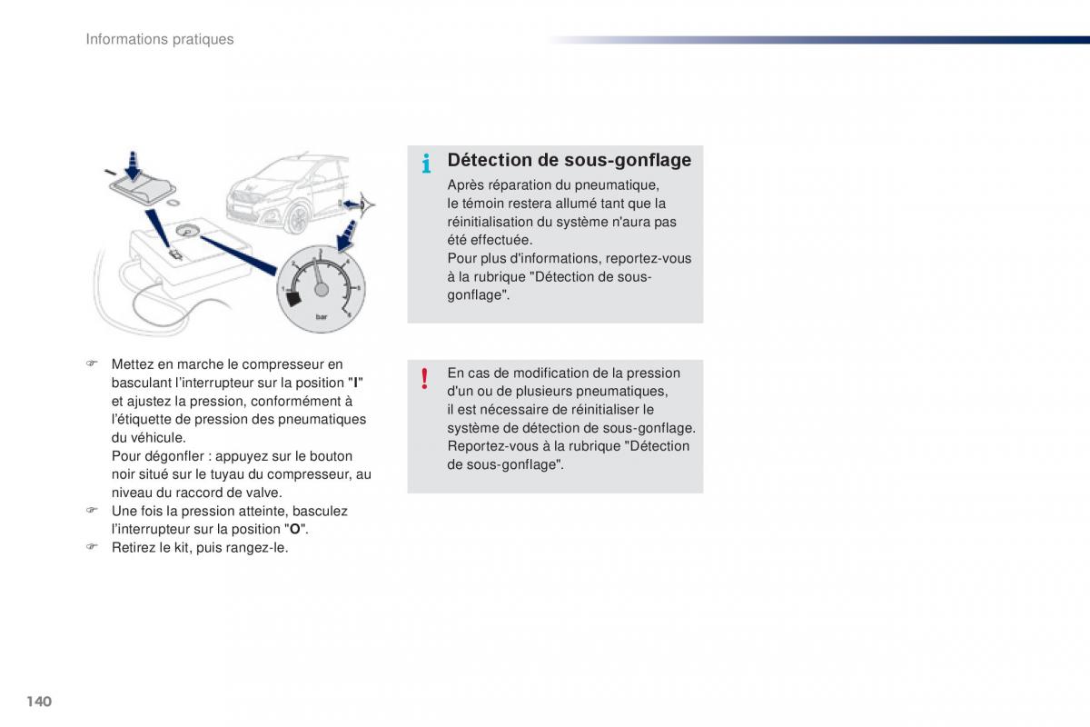 Peugeot 108 manuel du proprietaire / page 142