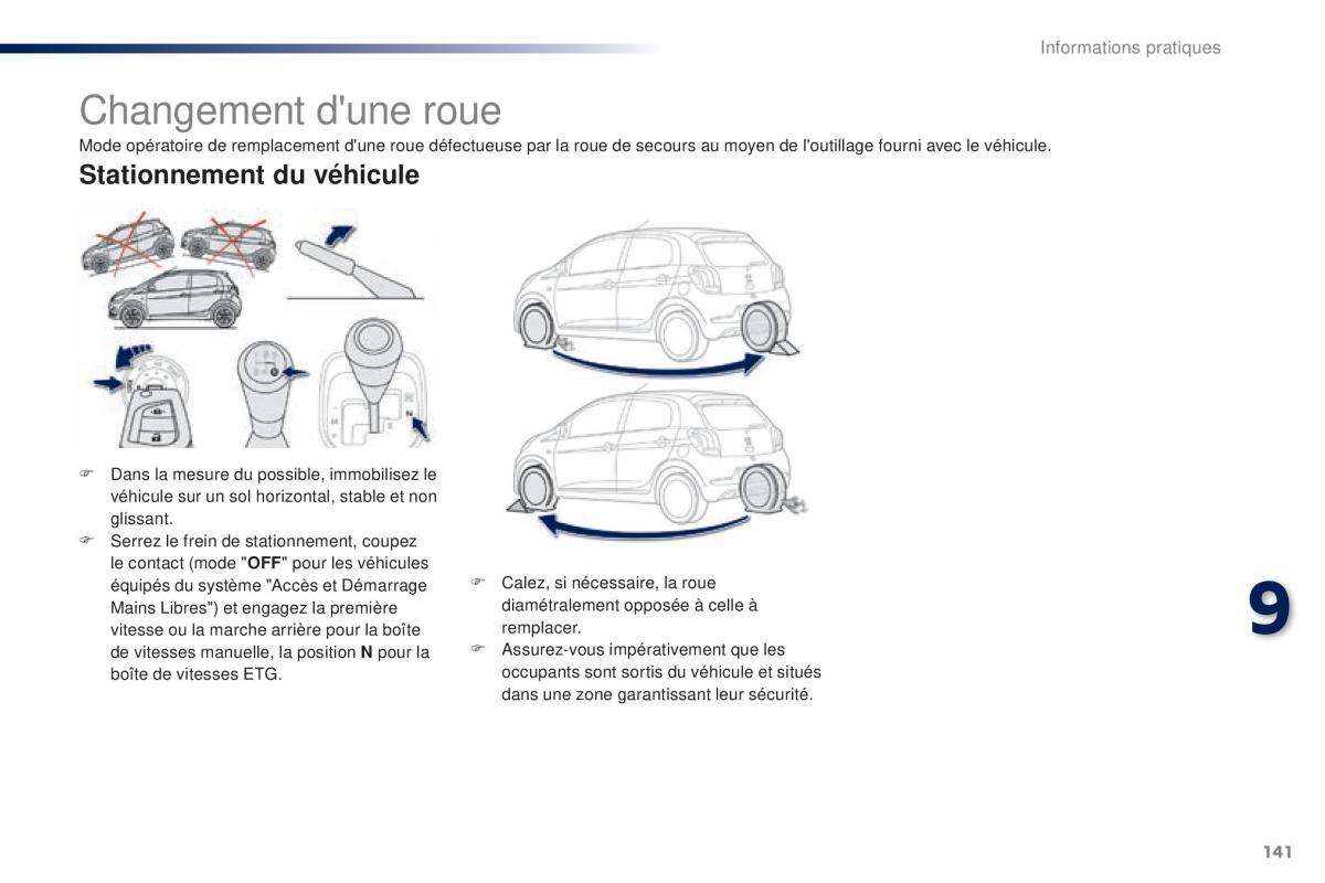 Peugeot 108 manuel du proprietaire / page 143