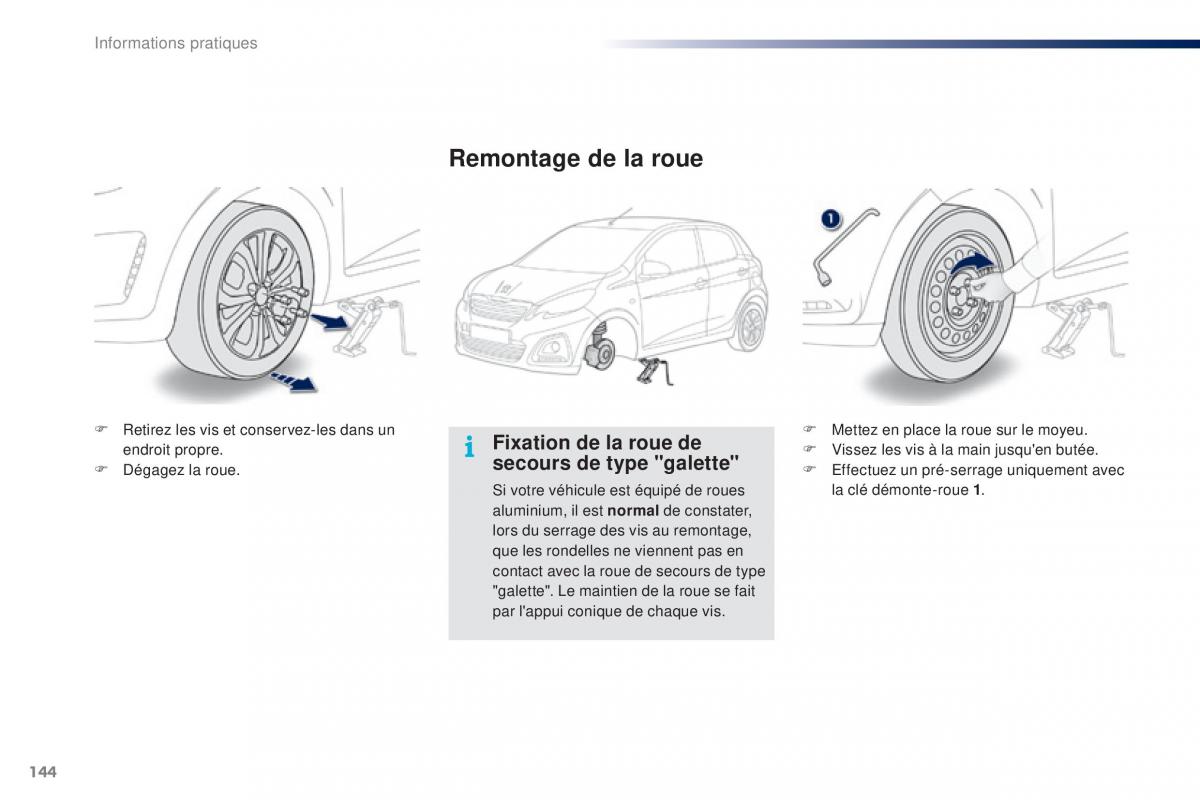 Peugeot 108 manuel du proprietaire / page 146